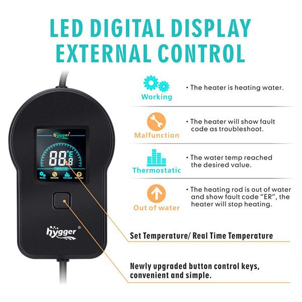 LCD Digital Temperature Fish Tank Temp Meter Aquarium Thermometer