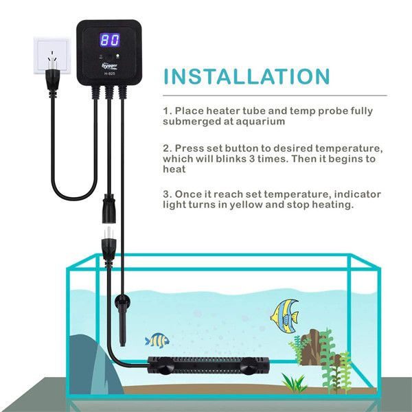 hygger Aquarium Heater with External Digital Temperature Controller for  Reef & Saltwater - Hygger Wholesale