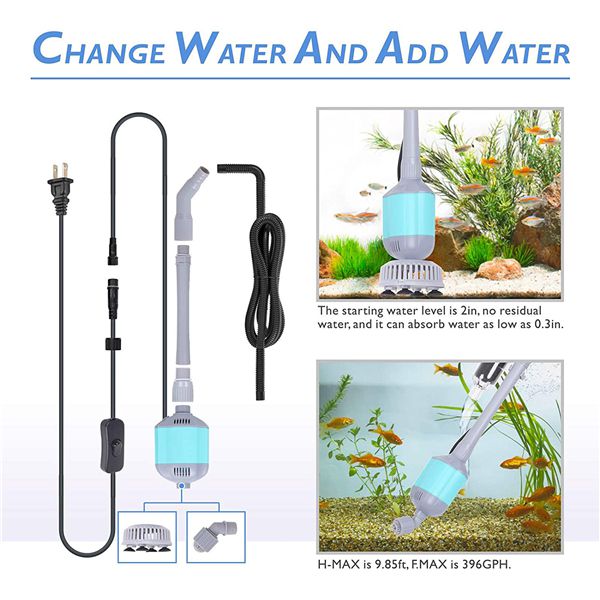 hygger 5 in 1 Electrical Fish Tank Cleaning Tool Set with