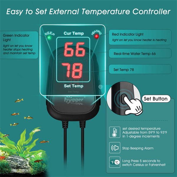 hygger Digital Aquarium Thermometer - hygger