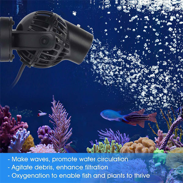 hygger 360° Rotating Aquarium Wave Maker Pump with Strong Magnet