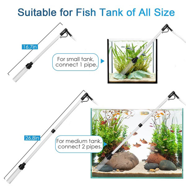 hygger Aquarium Siphon Vacuum Cleaner for Gravel and Sand Cleaning, Dirt  Removing, Water Changing - Hygger Wholesale