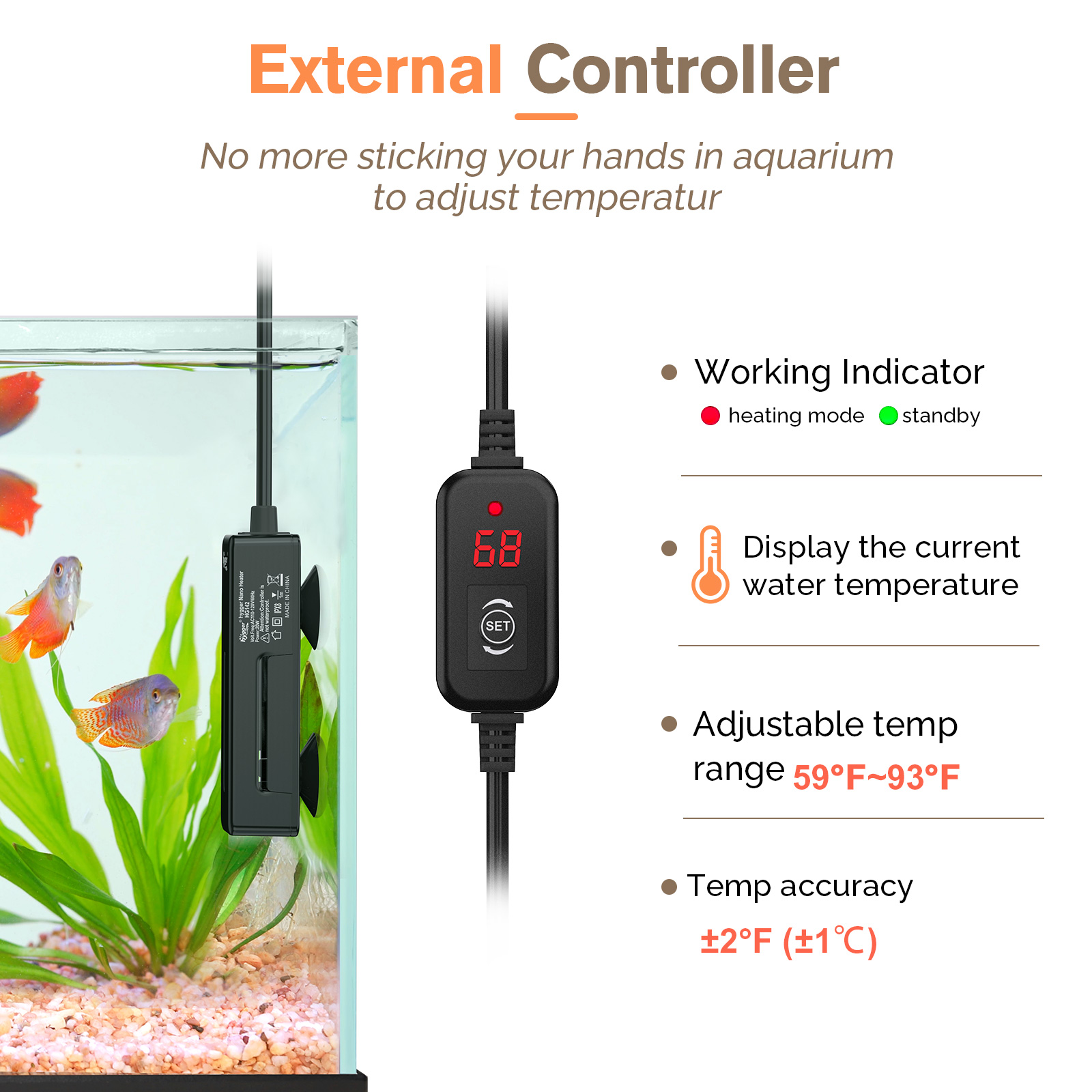 Fish tank heater the range sales