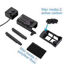 Hygger aquarium filter components: filter media 1 (polyfiber floss) and filter media 2 (active carbon) for efficient water pu