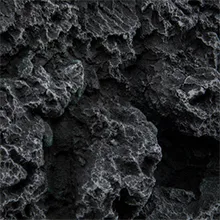 Dark textured rock formation with intricate patterns, ideal for aquarium backgrounds