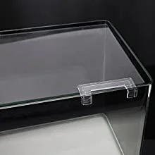 Hygger aquarium glass corner connector with clear plastic clips for secure tank assembly
