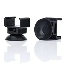 Black suction cup mount for aquariums, adjustable clamp design for secure attachment to glass surfaces