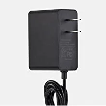 Black power adapter for aquarium equipment with coiled cable and plug