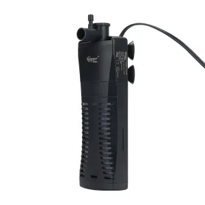 Hygger aquarium air pump with adjustable flow control and power cord for fish tank oxygenation