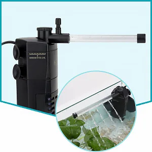 Hygger aquarium water pump with adjustable flow and clear tube for fish tank filtration