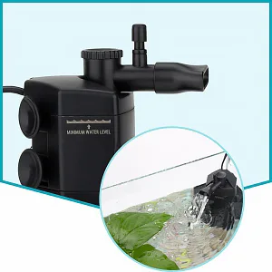Hygger aquarium water pump with adjustable flow rate and air intake for fish tank circulation and aeration