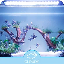 Hygger aquarium with vibrant fish, decorative plants, and a clear blue water display for home decoration