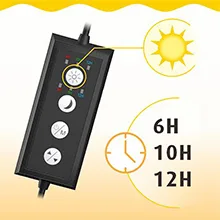 Hygger aquarium timer with 6H, 10H, and 12H settings for automatic lighting control