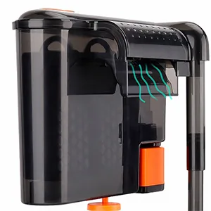 Hygger aquarium filter with blue water flow indicator and orange control button for efficient water circulation