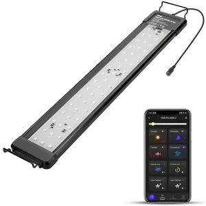 Hygger R88 Pro 40W LED aquarium light with smartphone app control for fish tank lighting and color adjustment