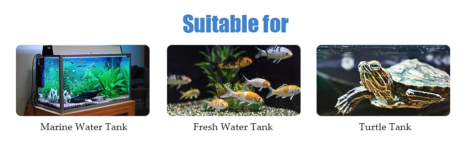 Hygger aquariums suitable for marine, fresh water, and turtle tanks with vibrant fish and plants