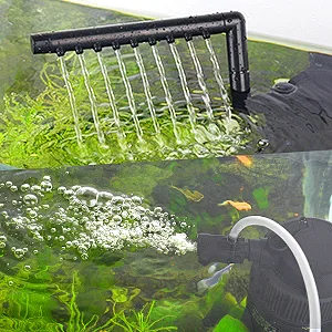 Hygger aquarium filter system with water flow and bubbles for clean tank environment