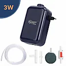 Hygger 3W aquarium air pump with tubing, air stones, and timer for fish tank oxygenation
