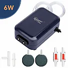 Hygger 6W aquarium air pump with dual air stones and tubing for fish tank oxygenation