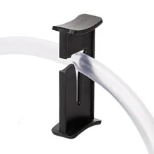 Black hygger aquarium water flow controller with clear tube directing water flow