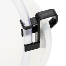 Black plastic aquarium water level gauge clip for precise water level monitoring in fish tanks