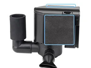 Hygger aquarium camera with blue highlighted sensor and mounting bracket for underwater monitoring