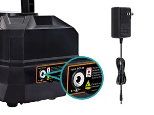 Hygger aquarium filter with power adapter and control panel details