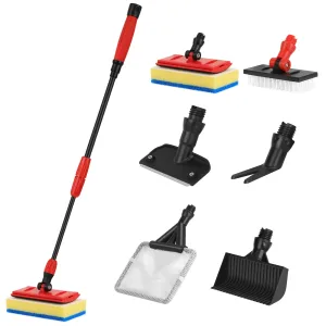 Hygger aquarium cleaning kit with squeegee, brush, and various attachments for efficient tank maintenance