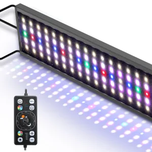 Hygger LED aquarium light bar with RGB color options and remote control for fish tank decoration