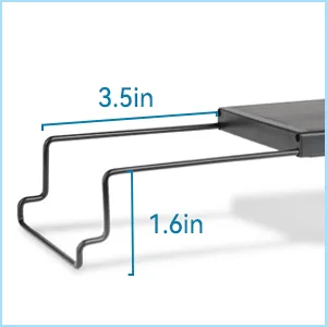 Hygger aquarium stand bracket with 3.5in length and 1.6in height dimensions labeled