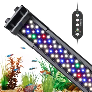 Hygger LED aquarium light with adjustable color and timer control for vibrant fish tank lighting