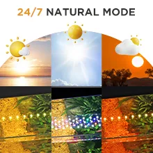 Hygger Aquarium 24/7 Natural Mode with sunrise, sunset, and LED lights for realistic aquatic environment