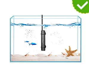 Hygger aquarium with fish, starfish, and water filter system for clean water