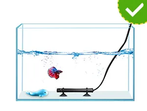 Hygger aquarium with fish, water, and filter system for home decoration