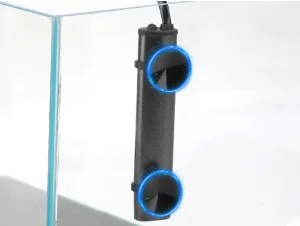 Hygger aquarium water circulation pump with blue highlighted inlets for efficient filtration and aeration in fish tanks