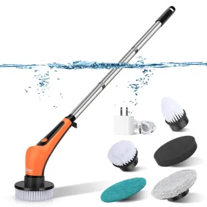 Hygger electric aquarium cleaner with interchangeable brushes and power adapter for efficient tank maintenance
