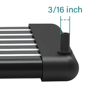 Close-up of Hygger aquarium accessory showing 3/16 inch measurement for precise fitting