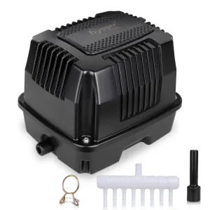 Hygger aquarium air pump with accessories including tubing connectors and nozzle for fish tank oxygenation