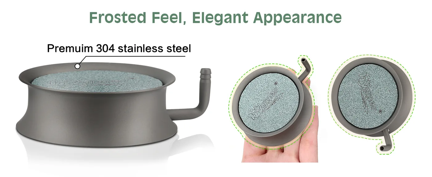 Hygger aquarium filter with frosted 304 stainless steel finish, elegant design for aquarium maintenance