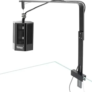 Hygger aquarium air pump with adjustable stand and glass mounting bracket for efficient water circulation