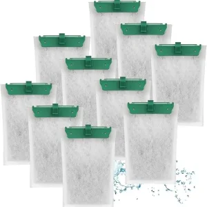 Hygger aquarium water filter pads with green clips for efficient filtration and clean water in aquariums