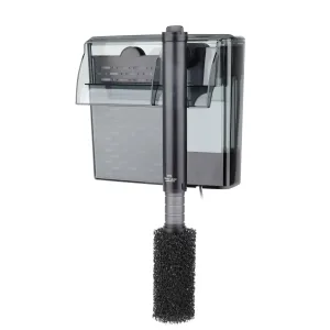 Hygger aquarium external filter with transparent tank and adjustable water level indicator for efficient fish tank maintenanc
