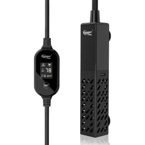 Hygger aquarium heater with digital thermostat and control unit for precise temperature regulation in fish tanks