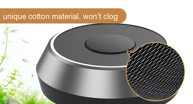 Hygger aquarium filter with unique cotton material, won't clog, close-up view of mesh texture