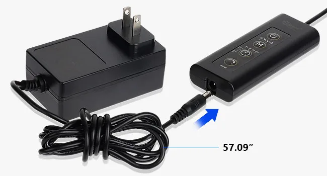 Hygger aquarium power adapter with 57.09" cable and plug-in connector