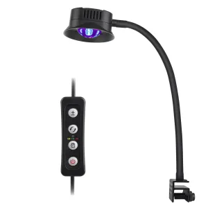Hygger LED aquarium light with adjustable arm and control panel for fish tank lighting