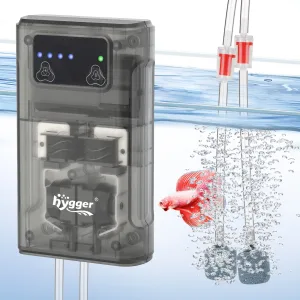 Hygger aquarium air pump with LED display and bubble generator for fish tank oxygenation