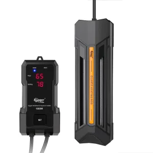 Hygger Broad Sword Aquarium Heater 1000W with digital display and quartz heating rod for fish tank temperature control