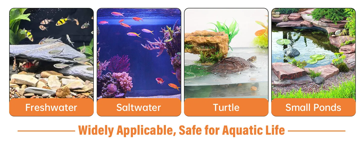Hygger aquarium products for freshwater, saltwater, turtle tanks, and small ponds. Safe for aquatic life.