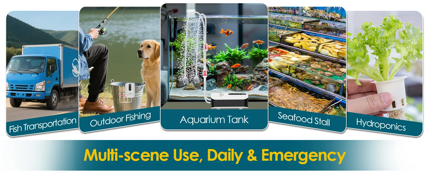 A compact aquarium tank with fish, plants, and a water pump, labeled 'Aquarium Tank' for multi-scene use.
